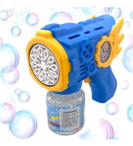 Brinquedo Bubble Gun Maquina Arminha Pistola Bolha De Sabão Infantil Cor Azul
