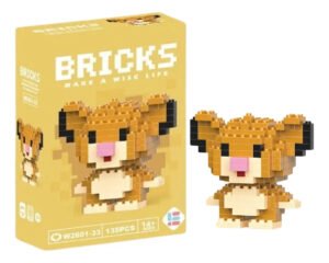 Brinquedo Bloco De Montar Personagens Desenho Animado Quantidade De Peças 135 Versão Do Personagem Simba