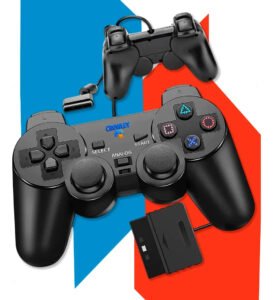 Controle Para Ps2 E Ps1 Video game Dualshock Joystick Manete Com Fio E Analógico – Crowley