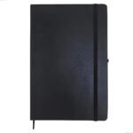 Caderneta Anotação A5 Executiva Tipo Moleskine Couro Sint Cor Preto Com Pauta