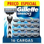 Gillette Mach3 Carga Para Aparelho 16 Uds
