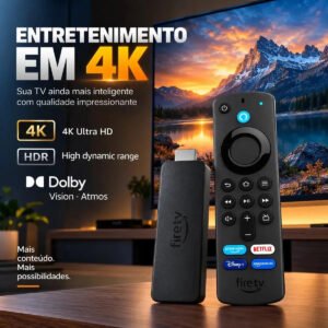 Amazon Fire TV Stick 4K 8GB preto com 1.5GB de memória RAM