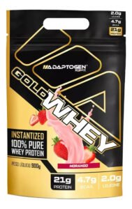 Adaptogen Science Gold Whey Refil Concentrado 900g Sabor Morango
