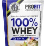 100% Whey – Isolado E Concentrado Refil 900g – Profit Sabor Chocolate Branco Com Pistache