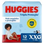 Fraldas Huggies Tripla Proteção XXG 12 unidades