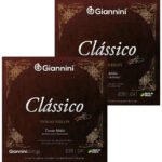 Kit 2 Encordoamento Violão Giannini Genwpm Nylon Média Cláss