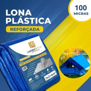 Lona 2×2 Mts Plástica De Proteção Cobertura Impermeável Azul Telhados Piscina Multi Uso 75g/m Lonas Online