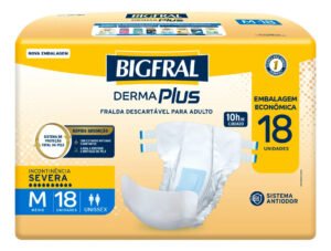 Fralda Bigfral Derma Plus 18 unidades M