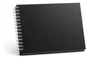 Álbum De Fotos Scrapbook 15×21 Com 25 Páginas Pretas Preto Liso