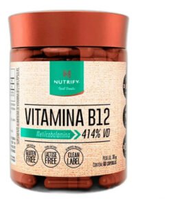 Vitamina B12 Metilcobalamina 414% Vd 60 Capsulas Nutrify Sem Sabor