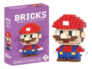 Brinquedo Bloco De Montar Personagens Desenho Animado Quantidade De Peças 162 Versão Do Personagem Mario