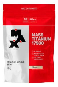 Hipercalórico Max Titanium Mass 17500 de 3kg Sabor Baunilha