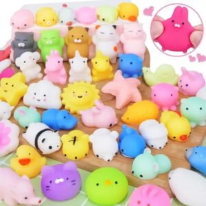 20 Squish Mochi Bichinho Macio De Apertar Taba Squishies Fofo Tiktok Squishy Brinquedo Sensorial Anti-stress Vitae S