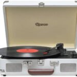Toca Discos Raveo Sonetto Chrome Vitrola Gravação Usb Sand Cor Areia