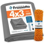 Lona Impermeavel 4×3 Ou 3×4 Cinza Reforçada Multiuso Cobertura Piscina Telhado Barraca Camping Proteção Uv Com Ilhós Fras