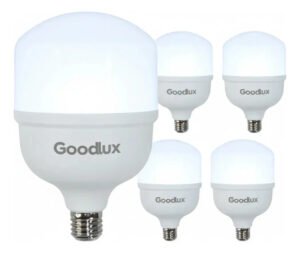 Kit 5 Lampada Led 20w Bulbo 6500k Branco Frio Alta Potência Bivolt 110v 220v Goodlux