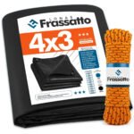 Lona Impermeavel 4×3 Ou 3×4 Preta Reforçada Multiuso Cobertura Piscina Telhado Barraca Camping Proteção Uv Com Ilhós Frassatto