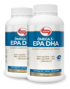 Ômega 3 Vitafor 240 Cápsulas Sem Odor e Vitamina E Kit 2