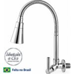 Torneira Para Cozinha Gourmet Flexivel Cone Cromada Bica Para Cozinha Flexivel