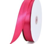 Fita De Cetim 22mm No05 Rolo 50 Metros As Cores Cor Rosa Escuro