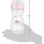Kit Com 2 Mamadeiras Anticólica Buba Easy Flow 330ml Nuvem Rosa Nuvem