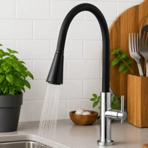 Torneira Gourmet Cozinha Flexível Duplo Jato Bancada/parede Preto Bancada Fosco