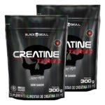 Creatina 600g Black Skull Turbo – 2x Refil 300g Sem Sabor