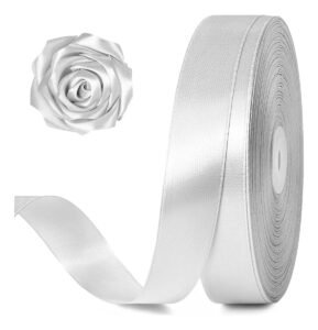 Fita De Cetim 22mm No05 Rolo 50 Metros As Cores Cor Prateado