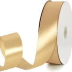 Fita De Cetim 22mm No05 Rolo 50 Metros As Cores Cor Dourado