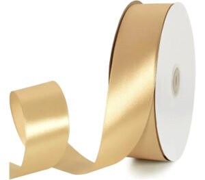 Fita De Cetim 22mm No05 Rolo 50 Metros As Cores Cor Dourado