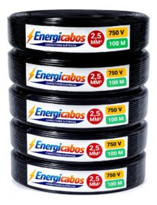 Cabo Flexível 2,5 Mm² Unipolar Rolo Com 100 Metros 750v Preto
