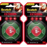 02 Fita Dupla Face Espuma Fixa Forte 24mmx2m 3m Scotch 5kg