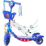 Patinete Infantil Musical 3 Rodas Kiddy Replay Kids Azul