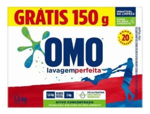 Sabão Em Pó Lavagem Perfeita 1,6kg +150g Omo