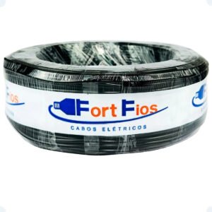 Fio Elétrico 2,5mm Cabo Flexível 2 5mm Rolo 50m Metros 750v Cobertura Preto