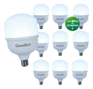 Kit 10 Lampadas Led 20w Bulbo 6500k Luz Branca Luz Branco Frio 127/220v Goodlux