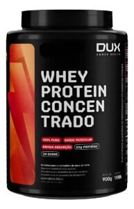 Whey Protein Concentrado Pote 900g – Dux Human Health Sabor Chocolate