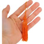 Pingente De Seda Tassel – Franja- 20 Unidades- Laranja -nybc Cor LARANJA – 523