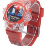 Relógio Infantil Digital Vingadores Luz Som Vermelho Homem Aranha