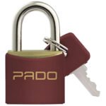 Cadeado Latão Lt-30mm Pado C/2 Chaves Cor Vermelho 1 Unid