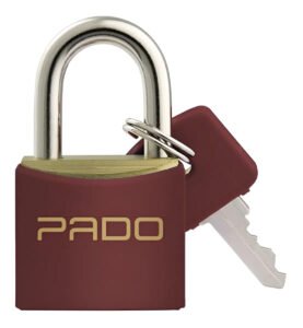 Cadeado Latão Lt-30mm Pado C/2 Chaves Cor Vermelho 1 Unid