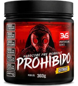 PROHIBIDO PRÉ TREINO 360g – Sabor: Citrus – A Combinação Perfeita de 8 Ingredientes que proporcionam energia do início ao fim do seu Treino