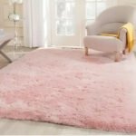 Tapete 2,00×1,50 Peludo Felpudo Sala E Quarto Cores Cor Rose Desenho Do Tecido Pelo Alto