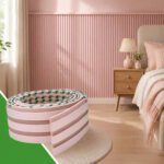 Painel Ripado Laminado De Eva Cor Rosa Linha Play 10m