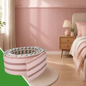 Painel Ripado Laminado De Eva Cor Rosa Linha Play 10m