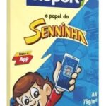Papel Sulfite Seninha A4 Amarelo 75g 100 Folhas