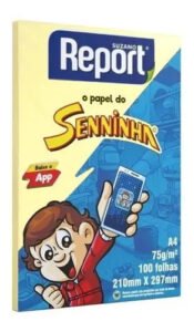 Papel Sulfite Seninha A4 Amarelo 75g 100 Folhas