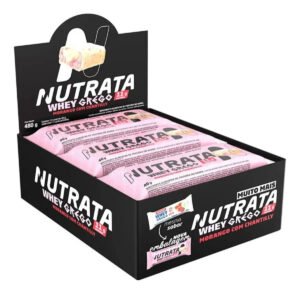 Nutrata Grego Barra De Proteina Sabores Deliciosa Cx 12x 55g Sabor Morango C Chantily