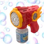 Brinquedo Bubble Gun Maquina Arminha Pistola Bolha De Sabão Infantil Cor Vermelho Jobrasil