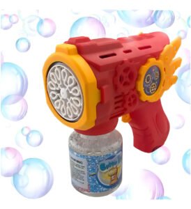 Brinquedo Bubble Gun Maquina Arminha Pistola Bolha De Sabão Infantil Cor Vermelho Jobrasil